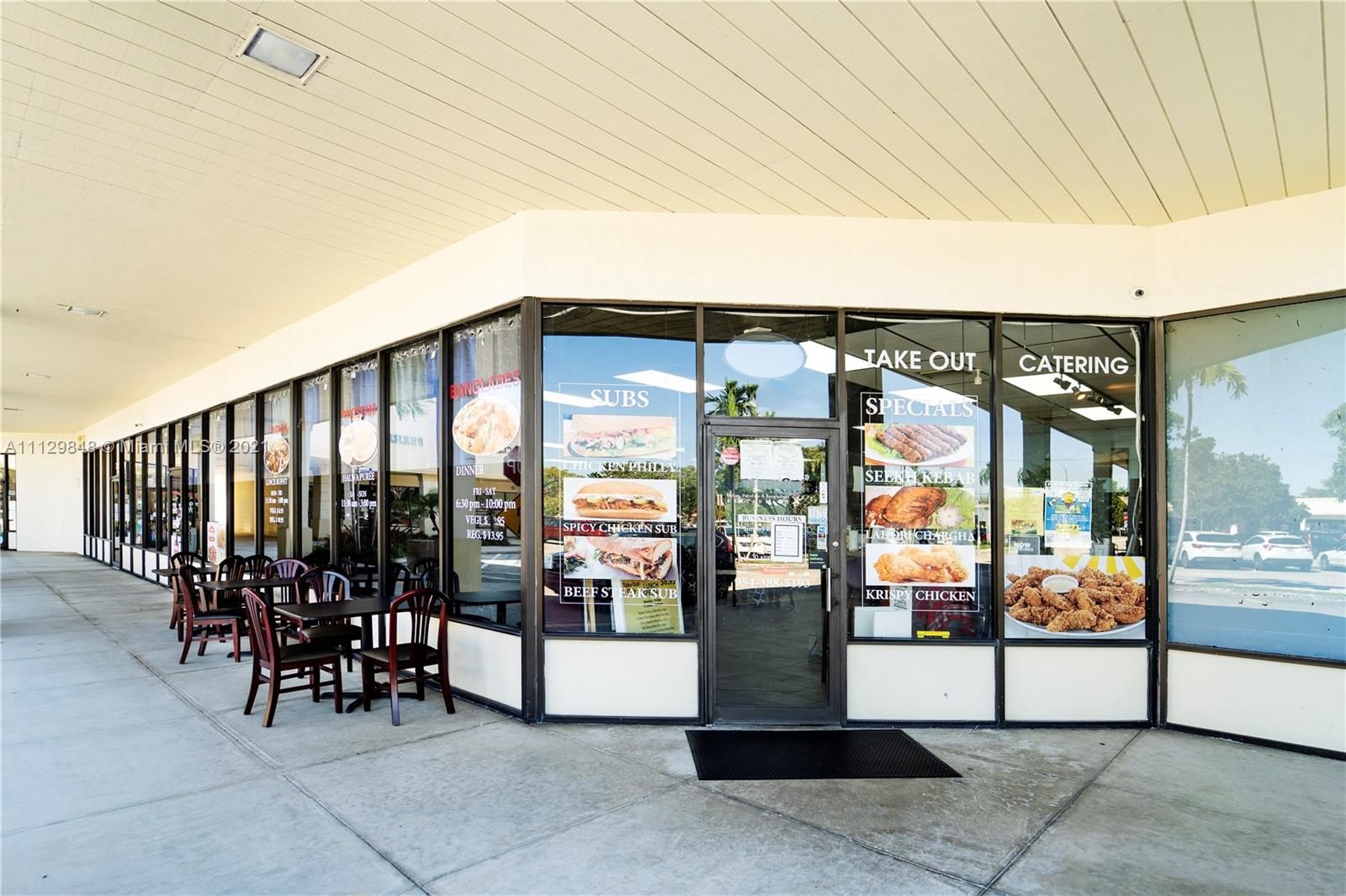 TAKE ADVANTAGE OF THIS HUGE OPPORTUNITY TO OWN AND OPERATE ONE OF TAMARAC WELL KNOWN ESTABLISHED RESTAURANTS. RECENTLY, AN OUTDOOR SEATING HAS BEEN ADDED AND NEW EQUIPMENT TO THE KITCHEN AS WELL. A SMALL STAGE FOR PARTIES AND 135 SEATING CAPACITY ,5500 SQ.FT INSIDE , $5500.00 TRIPLE NET LEASE, 7 YERS REMAING , WATER & GARBAGE INCLUDED THE RENT, PLENTY OF PARKING
VERY STRONG DELIVERY/ CARRY OUT -BUSINESS . IT IS LOCATED DIRECTLY ON UNIVERSITY DRIVE, WITH GREAT VISIBILTY.BUSINESS ONLY-NO REAL ESTATE.
PLEASE DO NOT DISTURB EMPLOYEES 24 HOUR APPOINTMENT REQUIRED , ANY QUESTIONS AND APPOINTMENTS CALL LISTING AGENT.