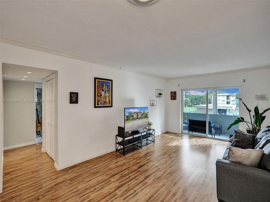 Welcome to Hilcrest Country Club! This 2/2 corner unit built in 1994 is a true gem. Step into a bright and airy space flooded with natural light, showcasing the beauty of laminate floors throughout. The impact windows not only provide safety but also frame stunning views of the pool, creating a serene atmosphere. Plantation shutters add a touch of elegance, ensuring privacy when desired. The updated bathrooms and spacious walk-in closets enhance the functionality of this condo. ALL Ages, Owner Occupants only in this building! 1 assigned parking per unit and 2nd parking 50$ per month, Water & sewer included. Great location close to Turnpike, I-95, beaches, and Memorial Hospital. Envision yourself enjoying the south Florida living, This is a truly MUST SEE!!