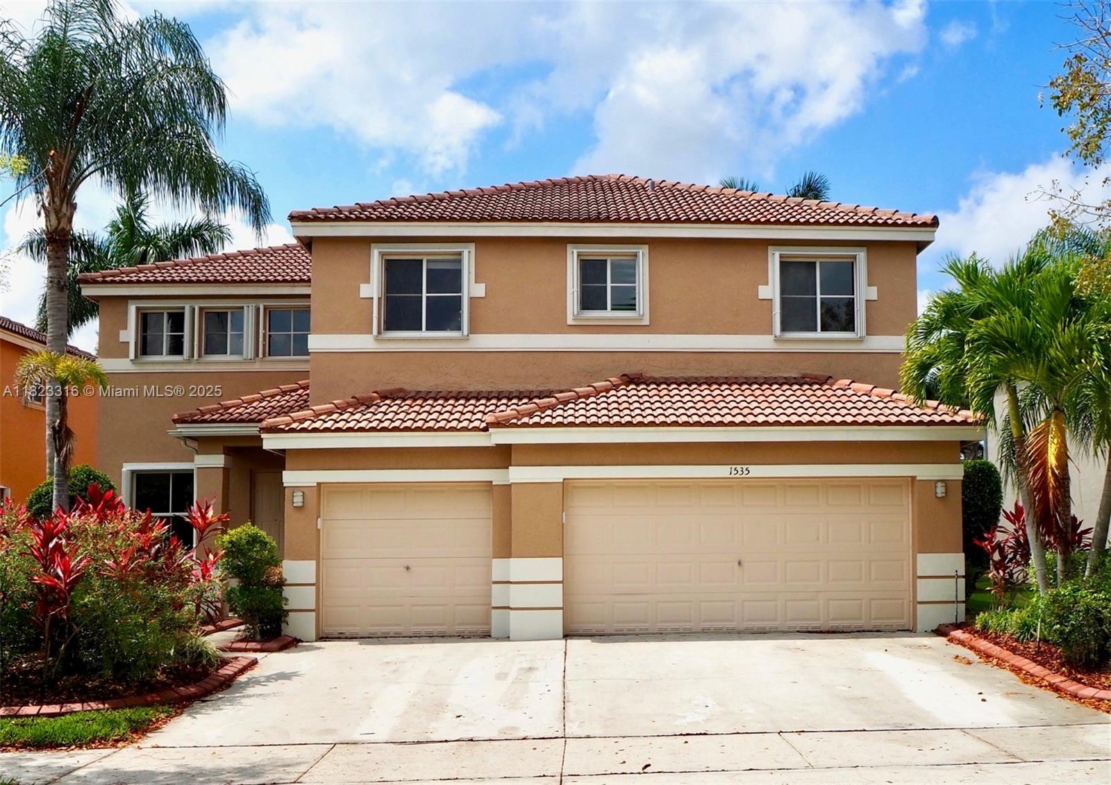Spectacularly remodeled, contemporary style home. This 5-bedroom, 3-bath, 3-car garage, has been updated from floor to ceiling. You'll love the modern kitchen, with white quartz counters, tile backsplash, large, center island and stainless steel appliances. There are tile floors on the first floor and wood in the entire second floor. All the bathrooms have been meticulously updated with a sleek, modern European look. There are 4-bedrooms upstairs and the master has a separate, sitting-room area and large, built-in closet. The downstairs bedroom/office, has access to a full bathroom. The kids bedrooms are large and have built-in, shelves. The dramatic family room has soaring ceilings and French doors leading to the beautiful pool and fenced yard. Savanna has the best club-house in Weston.