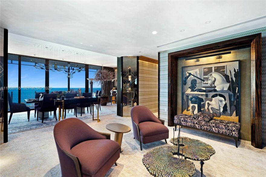 Suspended between ocean and sky in Miami Beach’s coveted South of Fifth, GLASS is a rare boutique tower offering just ten full-floor residences. This 3-bedroom home features an expansive 2,005 SF wraparound terrace with breathtaking 360° views of the ocean, bay, city, and skyline. Ten-foot ceilings and floor-to-ceiling glass flood the interiors with natural light. Completely reimagined and renovated by an end user, the residence was designed without compromise, showcasing exceptional craftsmanship, refined finishes, and thoughtful attention to detail throughout. 2 Parking Spaces, Valet, 24/7 Doorman, Pool & Gym.