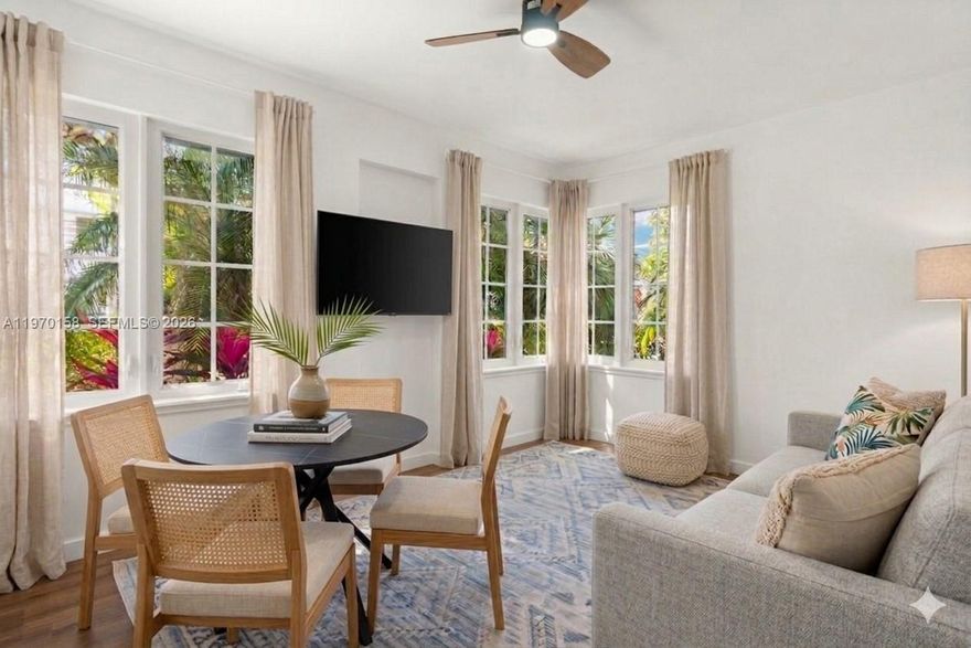 The best FULLY RENOVATED unit in the building with record rent price $3,600 per month!
Stunning Art Deco Gem in the Heart of Miami Beach.
Experience the perfect blend of historic charm and modern luxury in this fully renovated 2-bedroom, 2-bathroom residence. 
Every inch of this unit has been meticulously updated. While many apartments offer "surface" updates, this home features entirely new plumbing, electrical systems and windows, ensuring a worry-free living experience.
Outfitted with brand-new appliances, including a high-end gas stove—a rare and coveted find in Miami Beach.
The unit includes a private washer/dryer.
Everything is brand new, from the sleek flooring to the contemporary fixtures and finishes.
You are just steps away from the turquoise waters of the Atlantic Ocean and the iconic sandy beaches.
Enjoy immediate access to Flamingo Park, featuring a Olympic-sized swimming pool (free for residents) and professional-grade public tennis courts.
Located within the zone of an A-rated school.
Proximity to world-class dining, shopping, and the vibrant energy of Ocean Drive, while tucked away in a beautiful Art Deco setting.