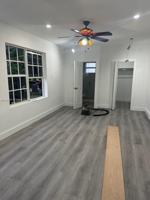 Rear unit of a duplex. One bedroom apartment, no dining room. The bedroom and kitchen are separated. 500 Square feet, fully renovated. New everything, new stainless steel appliances are coming. A new Mini split a/c is coming. New high hats, 4 brand new doors, new toilet, new vanity, and new mirror. 2 parking spaces, one behind the other. Includes, electricity, wi-fi, and water. Comcast can be provided and will be included. The house is fully renovated, newly painted inside and out, and the driveway was also painted. Landscaping will be done soon, right off of the Palmetto and Bird Road.