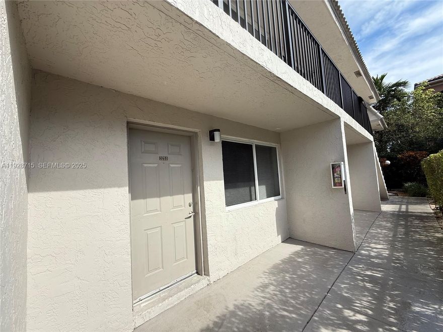 Located in a quiet and green area in the beautiful city of Coral Springs, move into this clean and updated 1st floor 2 bedroom 2 bath condo completely tiled throughout with washer & dryer in unit. Nice closet space, newer appliances, **Impact windows**, Freshly painted and small pets OK! Families welcome excellent schools! New windows storm protection