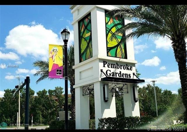 Unique opportunity in the highly desired community of Pembroke Cay. Fully tiled TH has a south water view and plenty of privacy. On the 1st floor you will find the family room, dining room, living room, kitchen, a half bath and laundry room/plenty of storage. The back gated patio is fully paved. The water view is ideal when enjoying BBQs and more. 2nd floor is the large master bedroom, walking closet, and 2 other bedrooms also with good closet space. The connecting hallway can be used as a small office space. Walking distance to the shops at Pembroke Gardens, with retail shops and restaurants. Very quiet and family friendly community with beautiful pool and playground for kids. Enjoy high speed internet and cable at no extra cost for you. Plenty of parking.