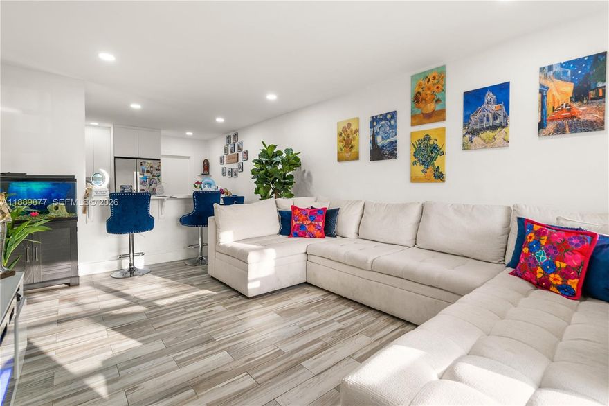 Beautifully maintained home located in the heart of Palmetto Bay. This remodeled residence features 2 bedrooms, 2 bathrooms, and an open-concept layout with abundant natural light. The kitchen is equipped with modern cabinetry and stainless steel appliances, flowing seamlessly into the dining and living areas, perfect for entertaining. The primary suite offers ample closet space and a private bathroom. Enjoy a private patio ideal for outdoor gatherings. Includes 2 assigned parking in front of the home. Conveniently situated near top-rated schools, shopping centers, dining, parks, and major highways. A great opportunity to own in the desirable Palmetto Bay area.