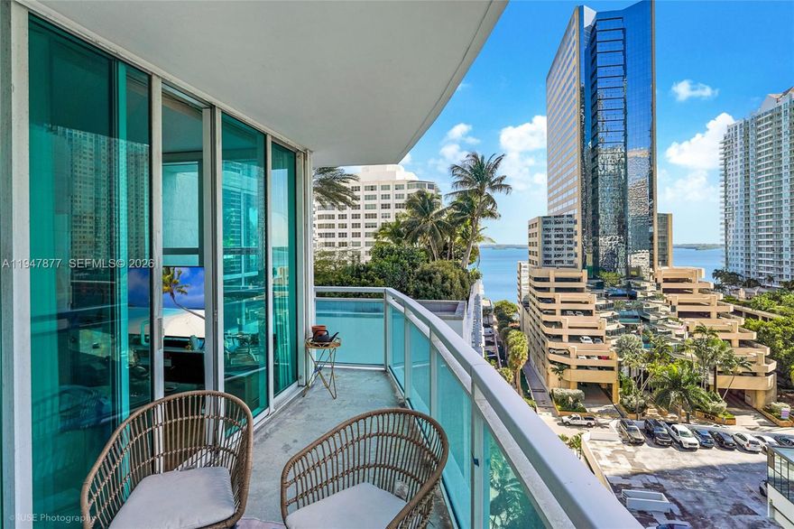 The Plaza in Brickell !  All about location !! Bright and large 11th-floor corner residence offering 1,289 sq. ft. of open living space with floor-to-ceiling windows and partial bay and skyline views. This 2-bedroom, 2.5-bath unit features a desirable split floor plan, upgraded finishes, and an oversized balcony .  The primary suite includes a walk-in closet and spa-style bath. Residents enjoy resort-style amenities including two pools, fitness center, spa, business center, theater , 24-hour front desk , and valet parking. this unit comes with 2 assigned parking spaces.  Short walk to shopping , restaurants , grocery stores and much more.  Excellent investment opportunity .