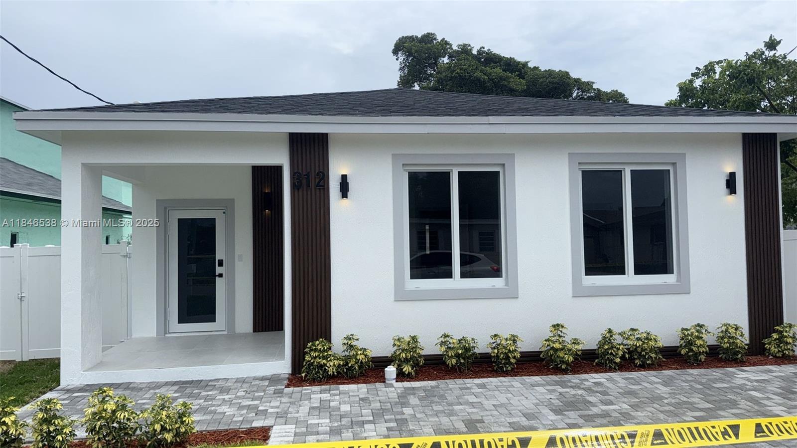 NEW CONSTRUCTION on a new Site Development of 5 Single Family Homes with no HOA. Quiet Street, Beautiful house with modern design, open kitchen concept and modern finishes. 1,560 Sqft. 3 bedrooms, 2 full baths, 1 Half Bath. Equipped with New stainless steel kitchen appliances, Quartz counter top, white kitchen cabinets made of pine wood, wall cabinets upgraded to 42'' height. Modern floors in glossy white big format venatto porcelain tile throughout the house, Impact windows, concrete pavers driveway. Fast growing new Neighborhood. Very close to Aventura Mall, Ft Lauderdale Airport, and the beach.