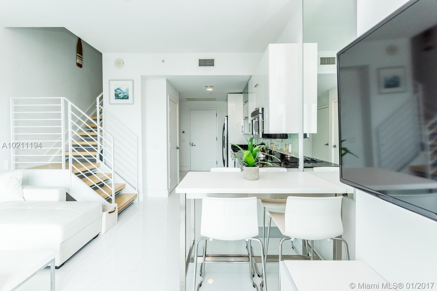 SHORT TERM LEASE TERM PREFERRED UP TO 6 MONTHS. FULLY FURNISHED 1BED-1.5BATH MODEL LOFT. STUNNING FINISHES INCLUDING 24X24 WHITE TILE FLOORS, BLACK OUT BLINDS, CUSTOM CLOSETS, UPGRADED BACKSPLASH, LEATHER SOFA, DINING TABLE, TV'S, QUEEN BED, APPLIANCES, UTENCILS! TURNKEY AND READY TO MOVE INTO. INCLUDED WITH RENTAL PRICE: INTERNET/CABLE, WATER AND 1 PARKING SPACE.