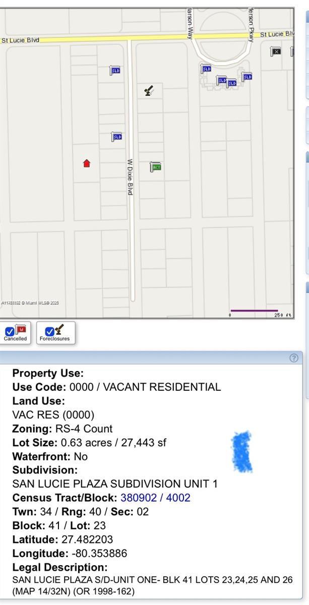 SAN LUCIE PLAZA SUBDIVISI - Land