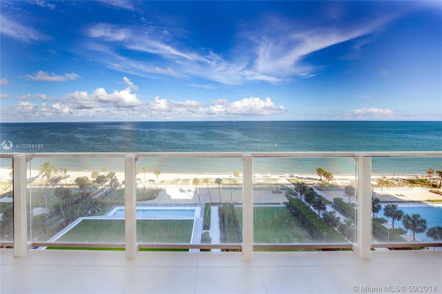 Immaculate luxury condominium with 3-bedrooms, 4.5 bath and maids quarters in highly sought-after Oceana Key Biscayne. Private, direct elevator entry to residence, gourmet kitchen with top-of-the-line Miele appliances and finishes, floor-through layout with two expansive terraces (East and West) with unobstructed, panoramic ocean and city views. Located in an exclusive private gated community, luxury amenities include 24-hour concierge, ocean-view fitness center, valet parking, tennis court, private beach with services, 2 pools, putting green and spa services. Easy access to Key Biscayne community, schools and 1-95.
