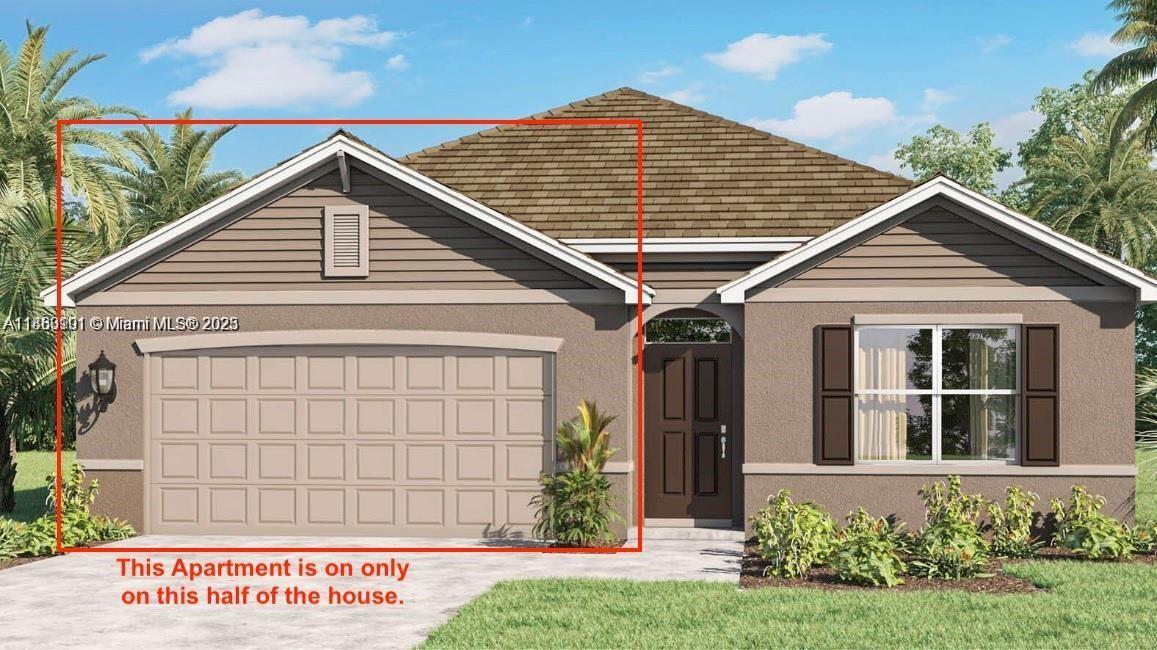 This is an Apartment/Efficiency, THE WHOLE HOUSE IS NOT FOR RENT. Only this part of the house is for rent, like a Duplex. It provides a full Kitchen with Appliances, 2 Bedrooms, 1 Bathroom, Individual A/C units, private yard and private access. There is no Washer or Dryer on the premises.