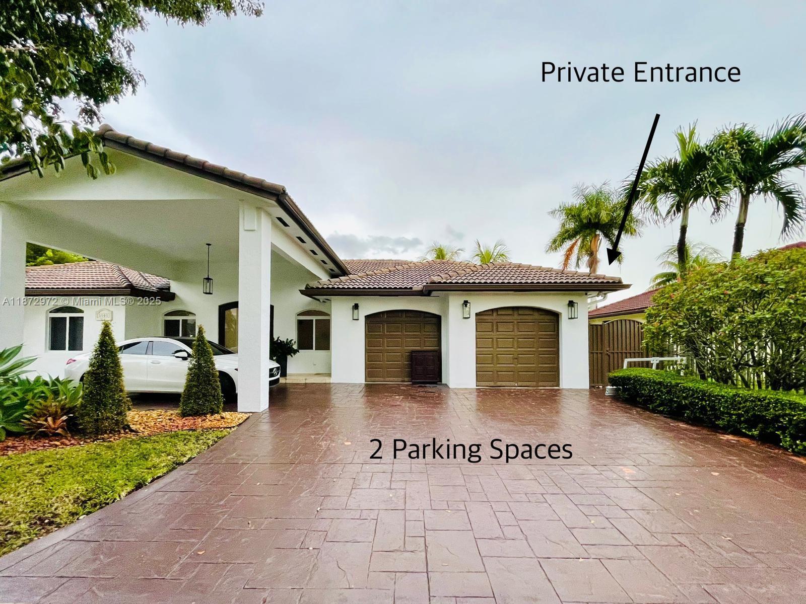 This residence has been thoughtfully crafted to offer a private 2 bedroom, 1 bathroom apartment with its separate entrance. Recently renovated, it features brand-new flooring, a modern kitchen, and a beautifully updated bathroom. Nestled within a quiet community, it provides a peaceful setting to call home. The apartment also includes two designated parking spaces, a generously sized patio area, and the convenience of electricity and water included in the monthly rent. Schedule your showing today, you may just discover your perfect home sweet home.