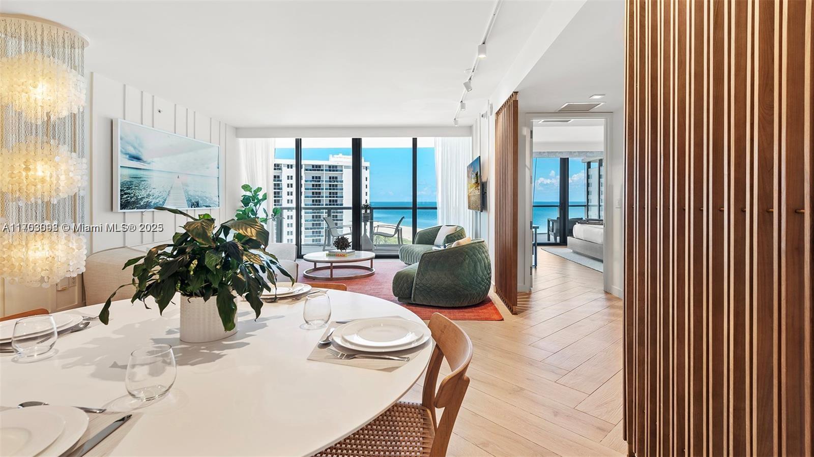 Direct ocean views from your Newly updated 2 bed residence at the W Hotel featuring the new furniture package. With the highly desirable capability to Rent your unit on a nightly basis. 1219 has all of the comforts of home and full access to this 5-star resorts amenities and services: full service beach and pool service, several on-site restaurants serving breakfast, lunch and dinner with in-room dining. Lounges, a spa, a well-equipped gym, tennis and basketball courts and more!