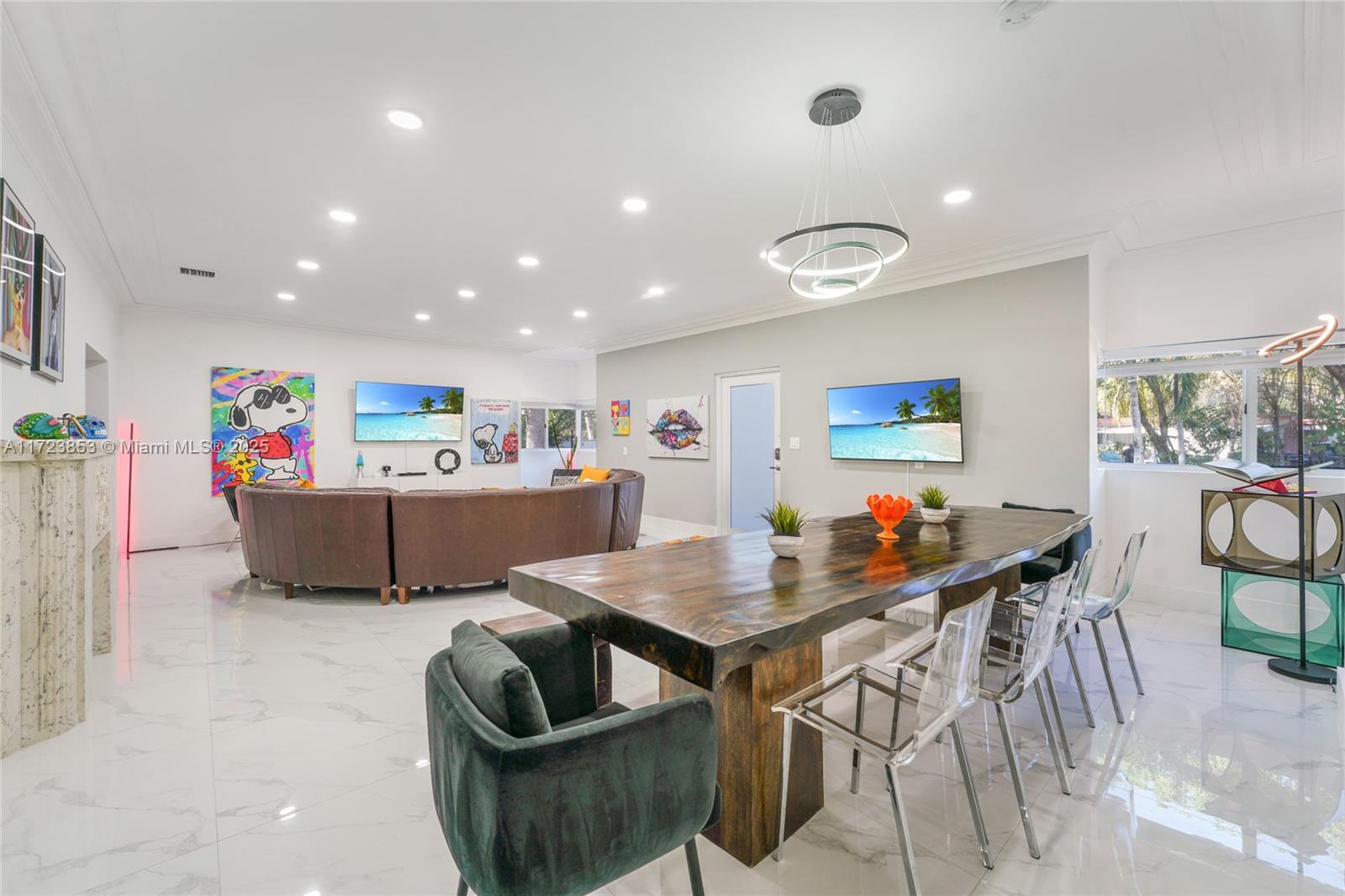 This home is a 5 bedroom 3 bath that sits on 20,460 square foot lot! Home centrally located North Miami. Just minutes from renowned restaurants cross over to Bal Harbour shops, Mimo or Design District, all in close proximity. It also boasts a circular driveway, expansive master & junior suite, new kitchen, tankless water heater, bright tile floors, & plenty of room for entertaining with amenities. Owner just built an amazing new pool with heater and built in Jacuzzi.