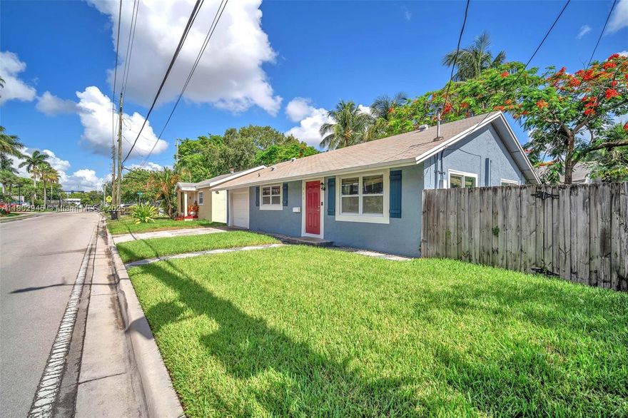 This centrally located Fort Lauderdale Gem is just 12 minutes from Fort Lauderdale Beach, 9 minutes to Las Olas, and 5 minutes to Wilton Manors. This charming 1105 sqft, 2-bedroom, 1-bathroom home has a fully converted garage to be used as a man cave, office, play area, or entertainment area. Open kitchen space with options to add a breakfast nook or island, large bedrooms, private backyard is perfect for relaxing or entertaining, with room to personalize or expand. This home delivers location, potential, and value. Don't miss your chance to own in one of Fort Lauderdale’s most convenient neighborhoods.