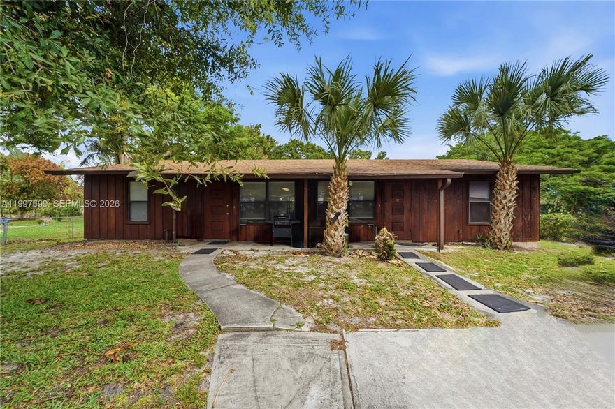 Investor Alert in Fort Pierce! This income-producing duplex is a true cash-flow opportunity featuring two 2-bedroom, 1-bathroom units, both currently leased, Unit 1 at $1,700/month and Unit 2 at $1,800/month. Each unit is separately metered, maximizing efficiency and tenant accountability. Property updates include a 2021 roof, recently serviced septic (2023), and newer A/C units for added peace of mind. Situated on a large lot with room for future potential or added value. Strong rental demand area, perfect for investors looking to expand their portfolio with immediate income. Schedule your showing today ! this one will not last!