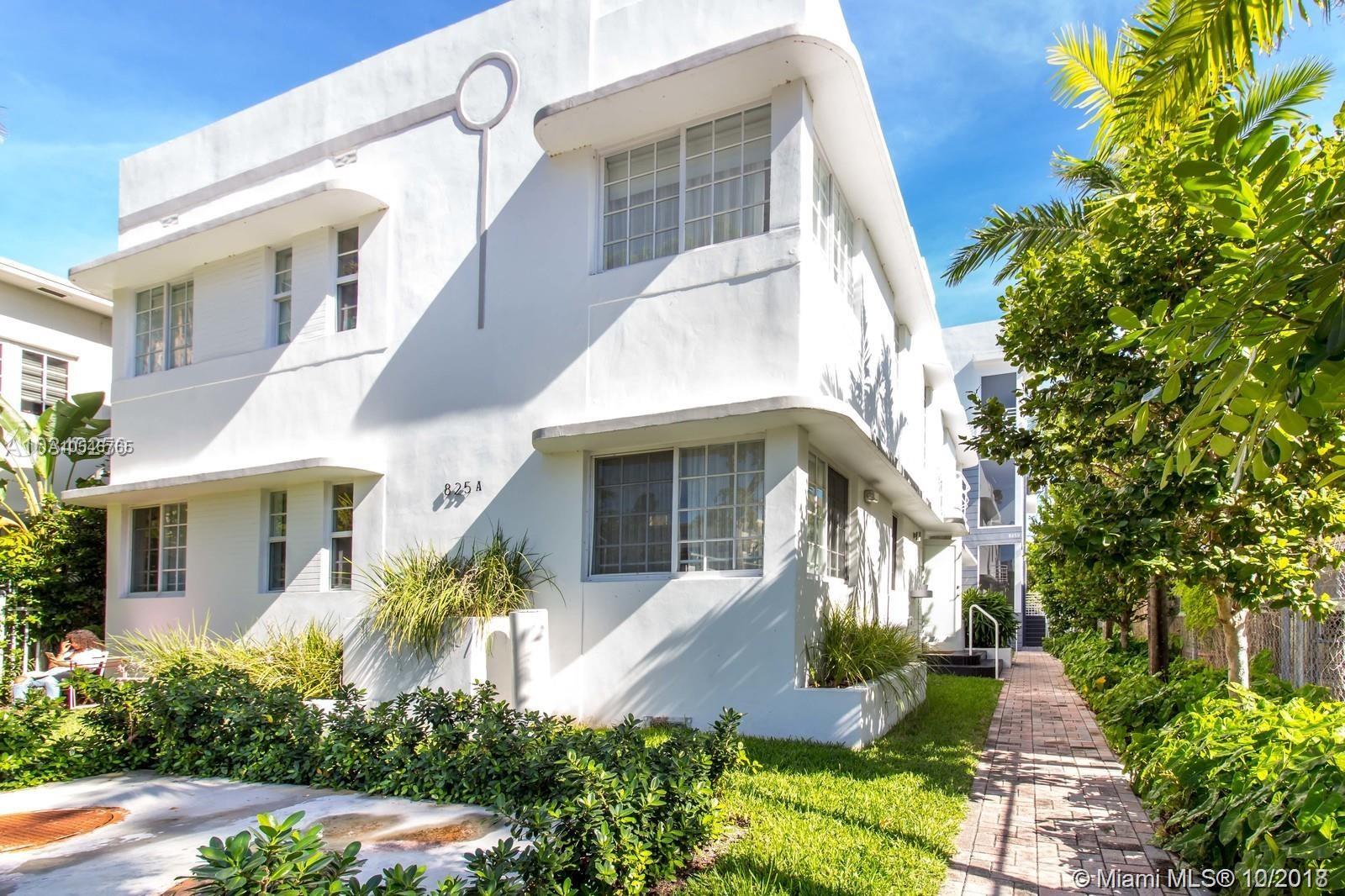 Chic & easily manageable investment property in the heart of South Beach. The project was finished in 2017.
The property is comprised of two buildings, a fully reconfigured and converted 2-story 1936 historic art deco in the front of the lot, and a newly built 3-story building with 2 private breath-taking rooftop terraces & 4 covered parking spaces in the rear of the lot. The deco building features 4 identical 2 bed 2 bath units, while the new building features a large 2/2 at the ground level, and two 3 bed 3 bath 2-story townhouses on top. Call listing agent to tour the property and to receive additional information & most up-to-date financials.