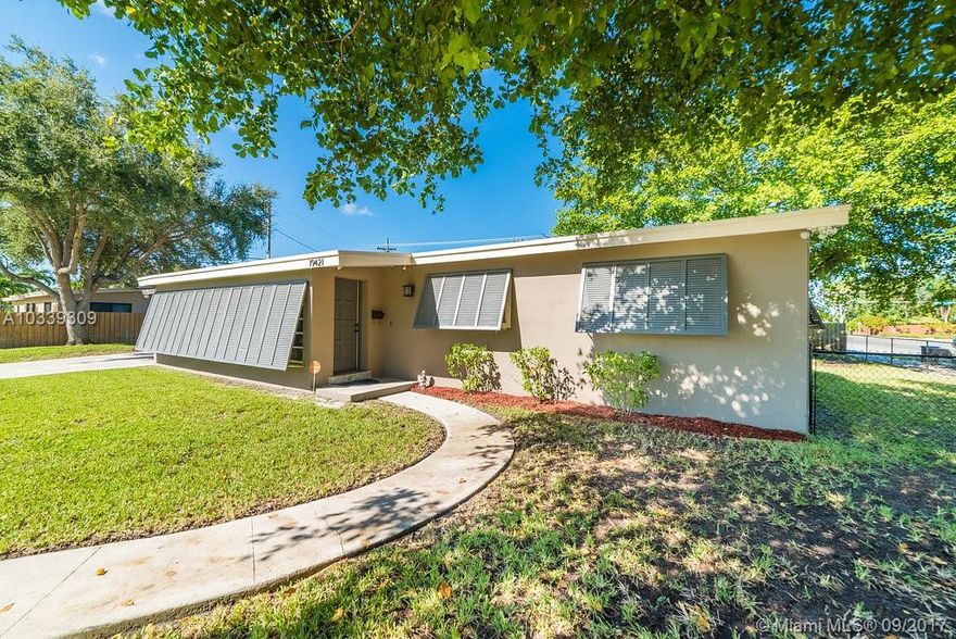 Drive to your new home on accessible major roadways: Old Cutler Road, Florida Turnpike and S Dixie Hwy, with nothing to worry about except spending quality time with your family. There is so much space in and around this home you will have many options. The home sits on over a quarter acre lot to play soccer, have batting practice, pick bananas, BBQ or stay indoor to cook up a big meal while your family hangs around the large counter top at  the kitchens perimeter, chatting about their day. The home features 3 large bedrooms, 2 bathrooms a separate laundry room, screened in patio, a year old roof with warranty, plantation shutters and an enclosed garage. You will be able to comfortably park your boat, company truck, or RV onsite. This is the perfect spot for a fun loving family! No HOA.