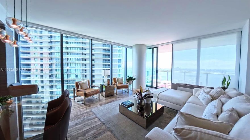 PARAISO BAY. 1 YEAR ONLY. Elegantly Furnished Corner 1BR 2 Baths plus separate Den/Study/2nd Bedroom with private full bath. Views from all rooms. Paraiso Bay Community is a 12-acre 4 Hi-Rise Luxury Residential Development on Biscayne Bay. Master Association of Paraiso Bay and Gran Paraiso encompasses 2 floors of exceptional amenities, including several club and meeting rooms, wine room, cigar room, 100' diameter resort pool deck, and jacuzzi with towel service, spa, theatre room, tennis courts, bowling alley, game rooms, several indoor and outdoor kitchens and bars, and fitness centers. Excellent concierge services with many fitness classes and community events: On-line building reservation system. One car Self Parking. Available for 1 year.
