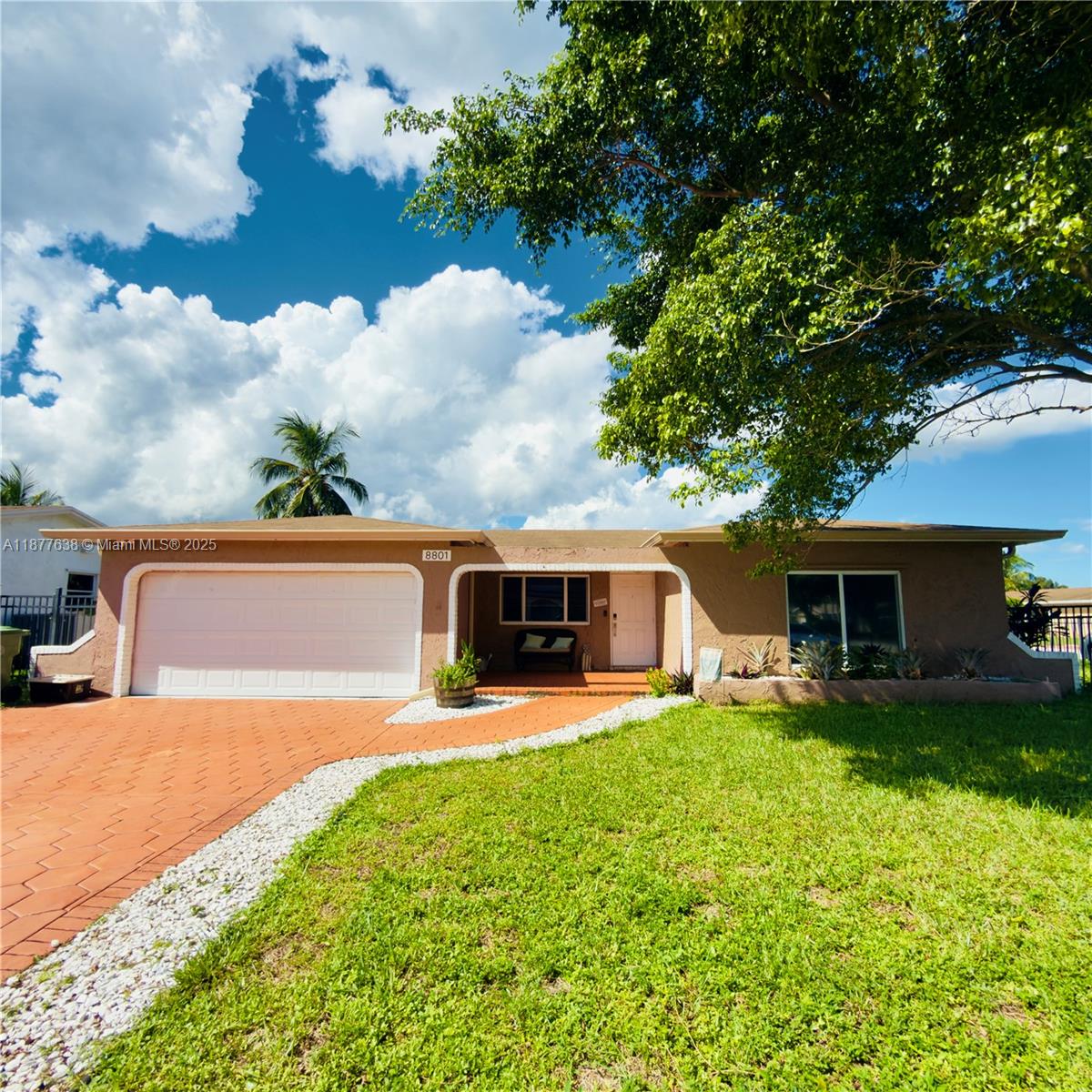 Spacious 3BR/2BA home on an 8,119 sq ft corner lot with curb appeal, privacy, and room to grow. Offering 1,621 sq ft of living space and a 2-car garage. No HOA. This home also offers an open layout perfect for entertaining and family living. Enjoy a screened in-ground pool with built in waterfall, ideal for Florida living, plus extra outdoor space and landscaping/expansion potential. Home is a great canvas for a new family to add their own style and create lasting memories. Buyer/Agent to verify all info, measurements, and condition. Seller makes no warranties. All offers must include proof of funds and buyers must personally view property before submitting offers.