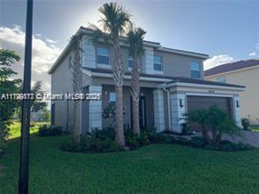 SPECTACULAR LAKEFRONT HOME LOCATED IN A WIDER LOT (60'), IN A CUL-DE-SAC STREET. HOUSE HAS 80K IN UPGRADES. EXTENDED PATIO WITH ELECTRICAL SCREEN and RECENTLY FENCED THE ENTIRE PATIO (is not shown in the Picture). UPGRADE KITCHEN MODEL W/ 2 OVENS, CABINETS W/ WHITE QUARTZ COUNTERTOP, UPGRADED KITCHEN SINK. ALL BATH HAS UPGRADED CABINETS W/ WHITE QUARTZ COUNTERTOPS AND SQUARE SINKS, FRAMED MIRRORS. CUSTOM MIRROR/STONES WALL AT ENTRY, CUSTOM STONES AROUND KITCHEN ISLAND, CUSTOM TV UNIT WITH "EUROPEAN MODERN" ELECTRICAL FIREPLACE INSTALLED ON A CUSTOM STACKED MARBLE WALL. UPGRADED MODERN LIGHTING AND FANS THROUGH THE HOUSE. 12X24 POLISHED MARBLE (1st F), SOLID WOOD ON STAIRS AND 2 FLOOR. CUSTOM WINDOW TREATMENTS, ELECTRICAL ROLLER SHADES, CUSTOM CLOSETS, EPOXY GARAGE FLOOR. AVAILABLE AGO 30!!