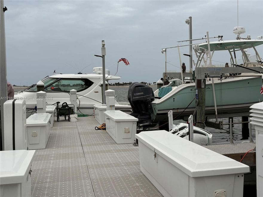 RARELY AVAILABLE BOAT Slip at Brickell Place Phase II. TURN KEY WITH ALL REQUIRED CITY PERMITS, this 36Ft boat slip with a 13,500 lb's capacity lift is now available for sale at the exclusive and recently rebuilt Brickell Place II Marina facility in the heart of the World known Brickell Avenue! This boat slip has a width of 12ft, cables are about 4 yrs old; and 2 wireless remotes, & new motor (less than 4 yrs). 3 independent ring cameras connected to power.  Pedestal with water, electricity & maintenance included. Marina includes water, electricity and storage box. Maintenance is $280 per quarter maintenance which includes all electric, water, water. Buyer MUST own a unit at Brickell Place Phase II to purchase.