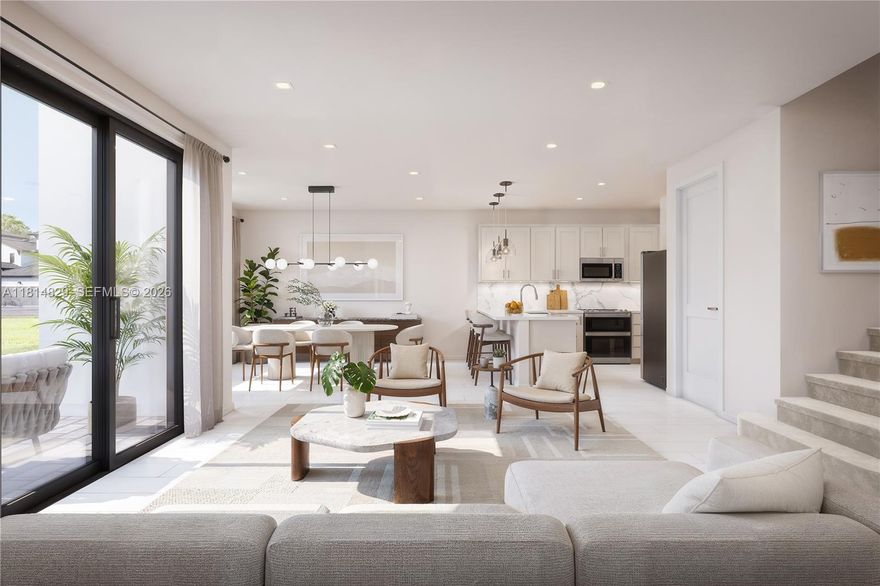 $30,000 Buyer Incentive! Make your home purchase more affordable-apply it towards design upgrades, closing costs, HOA dues paid for 5 years and lender credits. Gated enclave in sought-after SE Naples. THE BEL AIR Offering 3 BDs+ LOFT/DEN,2.5 BAs, & a 2-car garage, for those who desire refined living w/low-maintenance ease. Builder Warranty. Light-filled open-concept living ft.9-foot ceilings, designer finishes & seamless indoor-outdoor flow. Kitchen showcases granite (upgrades available) counters, SS appliances, custom cabinetry & an oversized island. Upstairs, the primary suite offers a peaceful retreat w/spa-like BA, double vanities, a walk-in shower & generous closets.2 additional guest bds & a versatile LOFT provide room for family, guests, home office. Modern CH w/resort pool, gym & social lounge. NO CDD FEES & approx. $400 per/month dues. Minutes from Naples’ beaches, dining, shopping, this TH offers the perfect blend of luxury, convenience, and community.