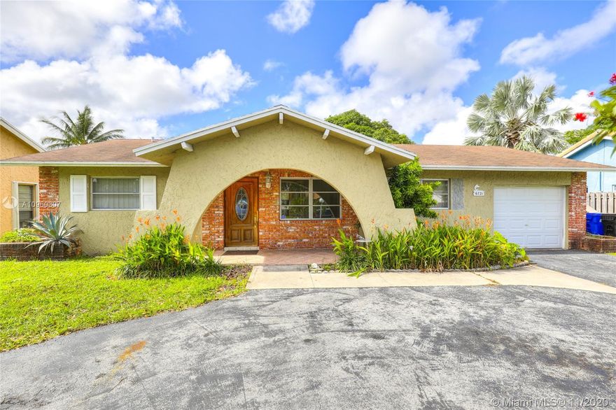 Fantastic 3/2 split floor plan home in Palm Aire Village with tile floors throughout and lots of light and bright open spaces. Lots of storage in this house with a walk-in closet in the primary bedroom and a ton of cabinets in the large kitchen. There is a Florida room for your enjoyment and a big fenced-in backyard with plenty of space for a pool.