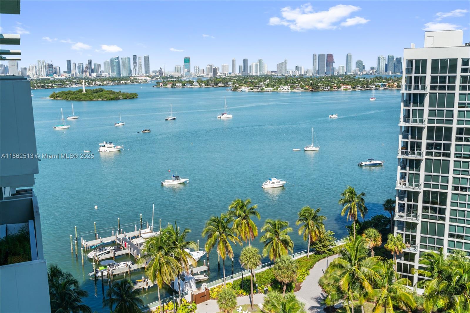 Amazing 2Bedroom/2Baths penthouse unit (15th floor) in the Flamingo South Beach. Unit was completely renovated w/extra high ceilings, new marble floors, new kitchen cabinets w/Frigidaire stainless steel appliances, full Washer & Dryer in the unit, new baths w/large showers, built-in closet, electrical blinds. Fully furnished w/high-end pieces in living area. Balcony overlooking property garden as well as Biscayne Bay and Miami skyline. Amenities include two pools, fully equipped fitness center, small artificial beach, 24 hour front desk and security, coffee shops, hair salon, spa, valet parking. Unit can be legally rented through AIRBNB w/30 days minimum lease. Close to shops, restaurants & beach. Best deal in the building! Covered parking space available separately for sale.