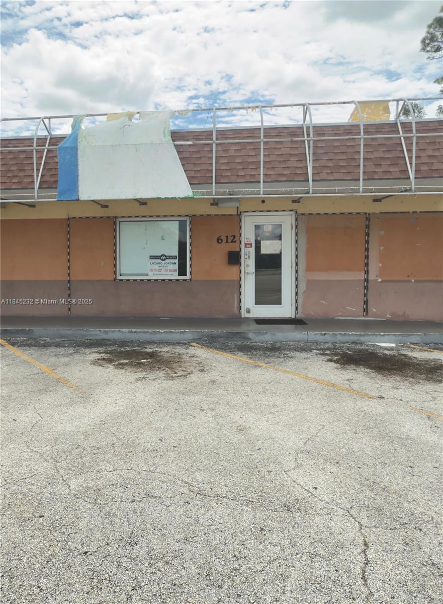 Located on the busy N. Military Trail this unit is around 450 sqft. The list price doesn't include the taxes for the state of Florida. No CAM.