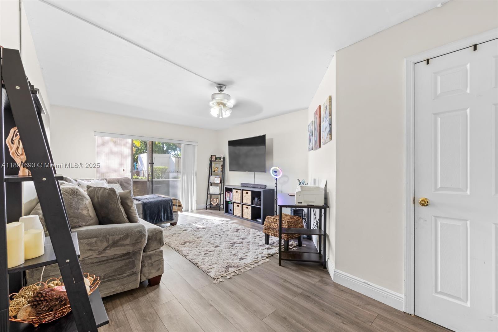 Welcome to this beautifully updated 2-bedroom, 2-bathroom corner unit in the highly sought-after Gardens of Sabal Palm! Enjoy serene views of the community garden and sparkling pool area from your private balcony. This unit features spacious bedrooms, updated bathrooms, and the added convenience of an in-unit full-size washer and dryer. Each unit comes with its own storage space, and residents have access to all the wonderful community amenities. The building has recently completed a 40-year inspection, with a new roof installed and plans for exterior repainting underway, and more. Plus, the seller will pay the assessment at closing! With a quiet and well-maintained atmosphere, this community is the perfect place to call home.