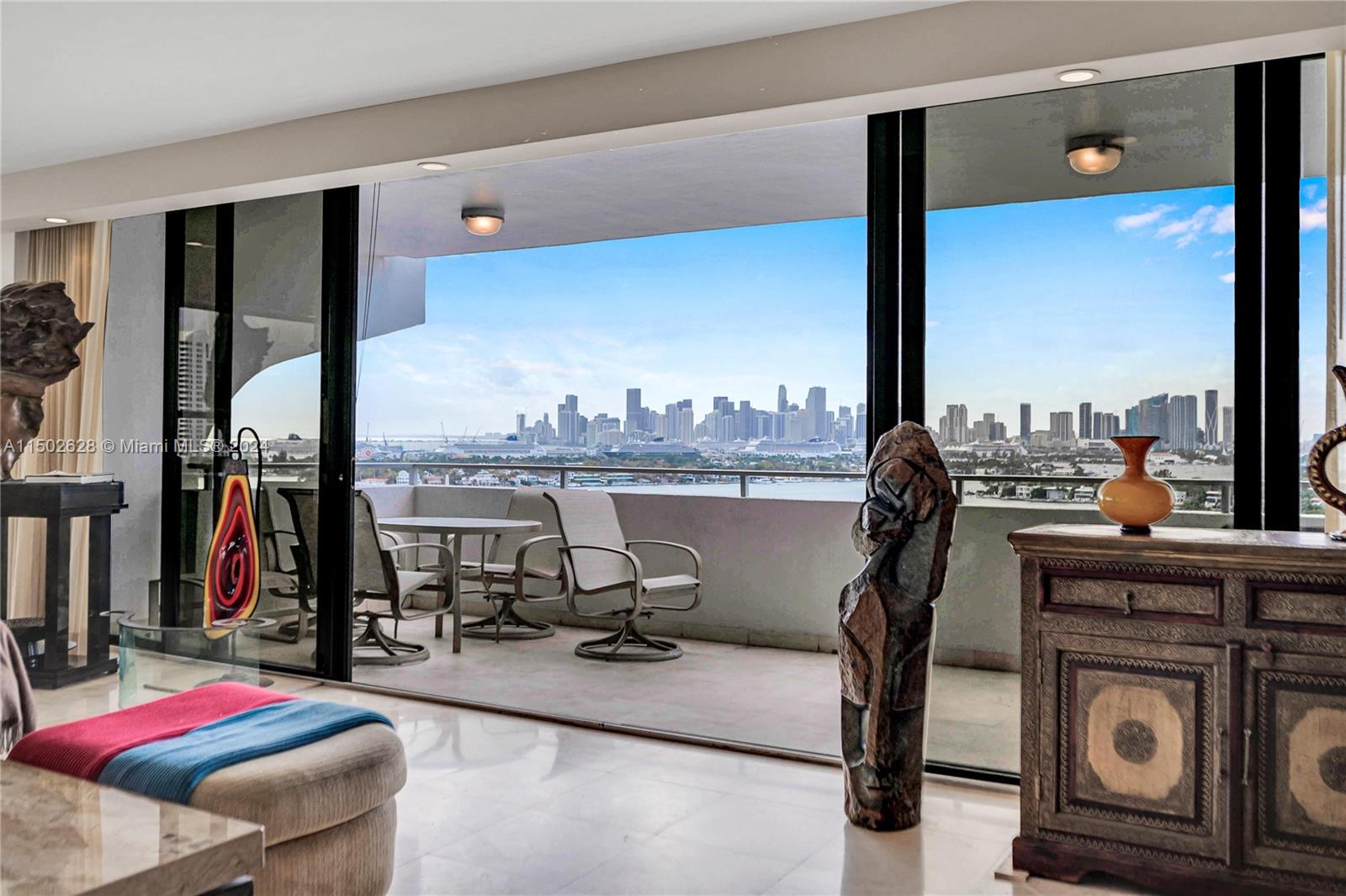 Begin each day feeling as if you're on TOP OF THE WORLD. Trophy views constantly changing and always inspiring. Cruise ships, Star Island, and the Miami Skyline on the horizon. Make this your DREAM-COME-TRUE HOME, and the envy of your friends. Spacious ensuite bathrooms, powder room, oversized balcony, plenty of storage and great natural light. All on the historic Venetian Causeway, minutes from world class restaurants, shopping, and beaches. THE most DESIRABLE line in Costa Brava with unlimited potential...just like YOU. Don't hesitate. You deserve it.