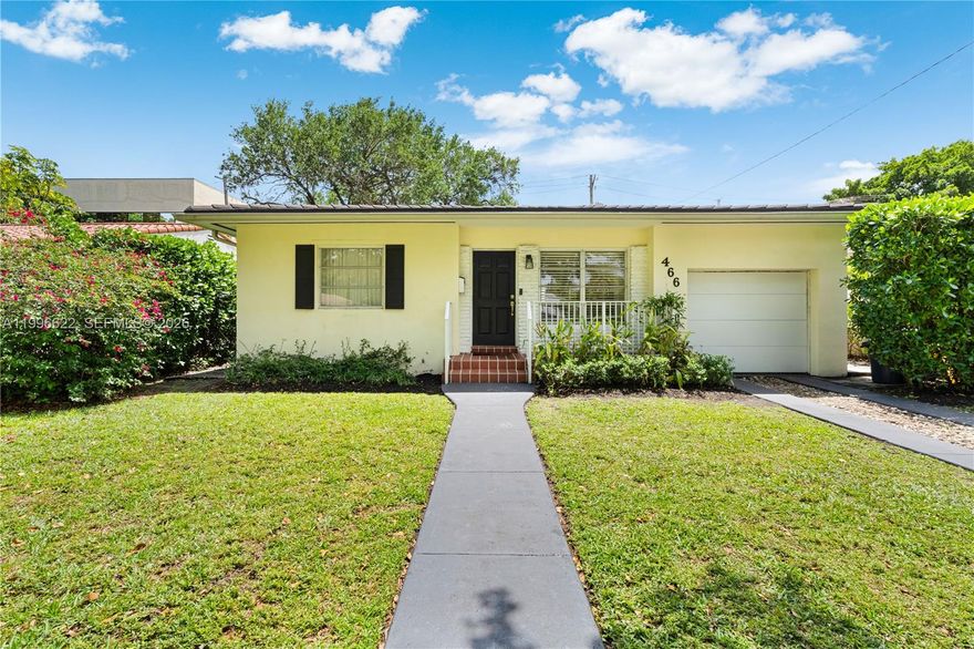 Priced to sell quickly in a highly desirable location, this home sits on a beautiful tree-lined street in Coral Gables. Enjoy walkable access to shops, restaurants, gyms, nightlife, and parks, with the University of Miami just down the street. Conveniently located a short drive from the Coral Gables Business District, Coconut Grove, Brickell, and Downtown Miami.

The home offers 2 bedrooms and 2 bathrooms abundant with natural light throughout, featuring spacious Living, Dining, and Florida Rooms, a well-appointed kitchen with top appliances, and an inviting enclosed porch. Additional highlights include a full one-car garage, a new roof, kitchen, and bathroom completed in 2019, and refinished hardwood floors in 2023. Situated in a quiet neighborhood, this property offers both comfort and convenience in a prime location.

Showing Available by Appointment Only, Call Broker. Michael Neer 305-546-6264, or email Neerappraisals@aol.com