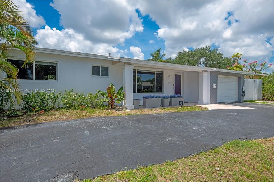 Unapproved Short Sale. Offers below asking will not be considered. Welcome to this newly renovated home located in a great neighborhood only 6 minutes to everything beautiful Deerfield Beach has to offer. 1,374 sf of living area. The garage could be a 4th bedroom and is part of the 1,668 sf under air conditioning. The ample backyard offers plenty of space and games to entertain and for the kids to play while enjoying the sunset from the pool. The home features a circular driveway with room for a boat or jet skis, all impact windows and doors, new floors, updated bathrooms, new synthetic lawn throughout the backyard. The property is offered for sale unfurnished.