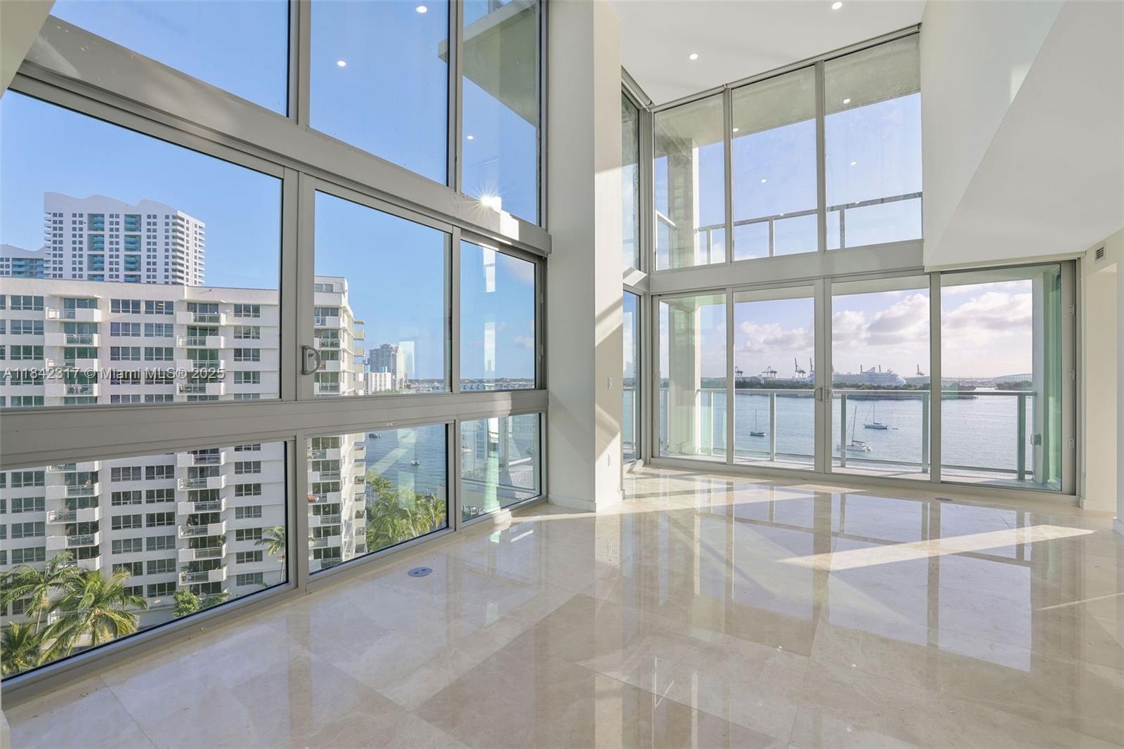 AVAILABLE 08/20 (UNIT CAN'T BE SHOWN TILL AVAILABLE DATE). This two-story unit has unobstructed Bay views of the Miami skyline and features French vanilla marble floors, Monte Bianco marble countertops, modern kitchen w/ Sub Zero Wolf Appliances, floor to ceiling windows w/ views of the bay and balconies facing the water. Amenities include fitness center, two resort style pools and cabanas, BBQ area, onsite restaurants and much more. Move in cost are 1st month + $5K dep. Pet Fee: $400+$50/month. *FAST APPROVAL! (NOTE: Rental rates are subject to change depending on move-in date and lease term. Advertised rate is best rate and maybe on leases longer than 12 months. Income must be greater than 3x one month's rent and minimum credit score of 620 in order to be approved).