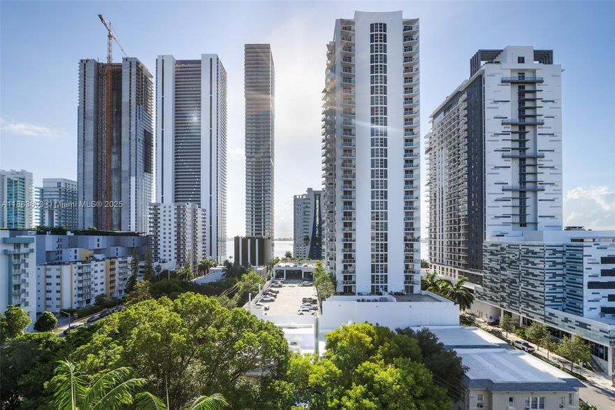 2 bedrooms and 2 bathrooms with balcony and partial bay views! Higher than normal ceilings featuring 2 bedrooms/  baths (one with bathtub). Kitchen with granite counters and stainless steel appliances, W&D in unit, balcony with amazing bay views. Building has a nice pool with pool deck and Jacuzzi, sauna room and gym. Close to Omni, Downtown, Wynwood and Midtown. Unit is professionally managed throughout the entire lease. 1st month's rent, 2 months security deposit, and Renters Insurance required to move in. No short term rentals/subletting allowed (Airbnb, etc.)