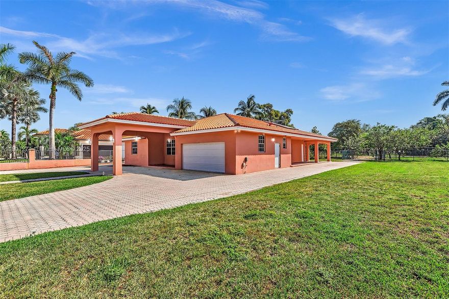 Back on the market! Built in 2001, this elegant Mediterranean-style home sits on nearly 1 ACRE lot in Miami’s desirable Belen area. Lush tropical grounds with guava, avocado & orange trees offer ample space to add more—or park your boat, RV, and toys. The 4 Bedrooms/4 Bathrooms layout features formal living & dining rooms, a spacious kitchen, and a large family room opening to an expansive terrace—perfect for entertaining. A two-car garage adds convenience. With its solid construction and oversized lot, this property offers exceptional potential for expansion. Prime location off SW 8th St near highways, Miami Airport, A+ schools, FIU, malls & shopping plazas. NO HOA.