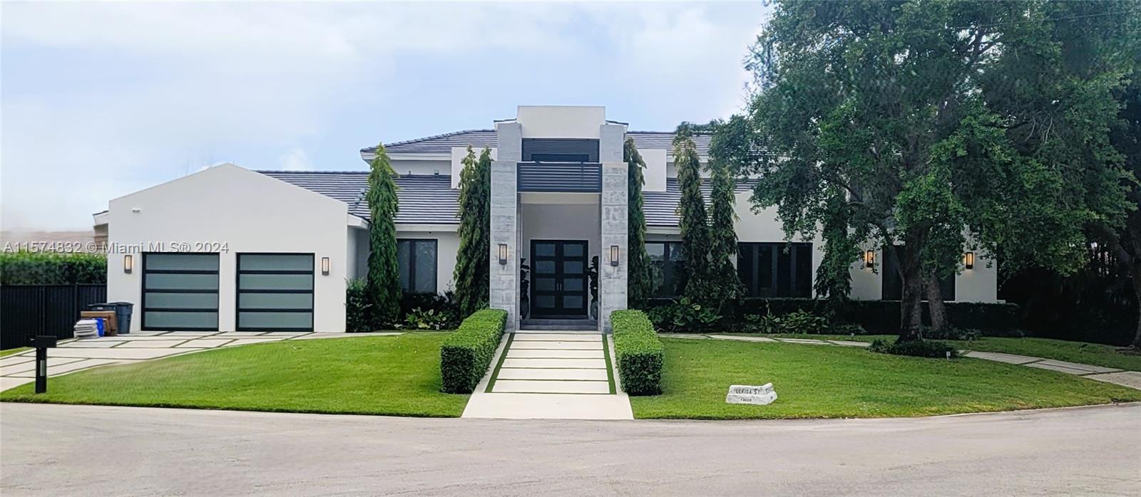 Gables waterfront modern home with 50' dock & direct ocean access in Gables by the Sea. 6 BD, 7.1 BA with office and gym. New dock, beach entry pool, infinity spa, full cabana bath, pool grill station, entertainment areas, 2 car garage, gym, sauna, chef's kitchen w/full quartz island, European appliances. All 2nd floor is a Primary Suite with an office and 4 walk-in closets, sitting room and wet bar, 2 huge terraces with waterway views, and a spa bath with a soaking tub. Highly elevated oversized flood safe .36 acre private corner lot in the walkable, and guard-gated Gables by the Sea with a neighborhood park & A+ schools (Pinecrest Elementary and Gulliver). Available with or without furniture.