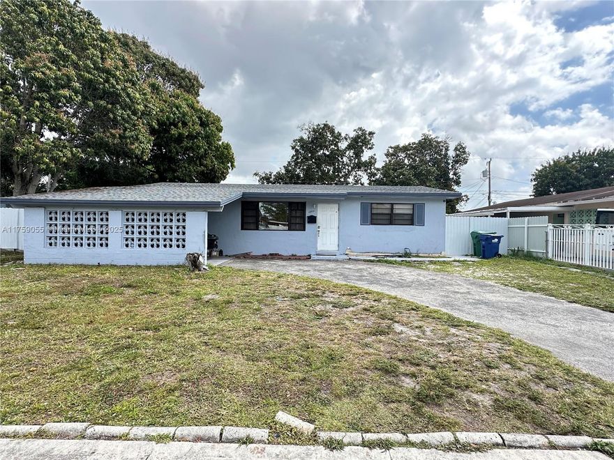 Great located in Miami Gardens' House. It is waiting for a new family to fall in love and make it their home.  A huge Patio with room for a pool, full entertainment and joyful moments with family and friends. More pictures coming soon but let me know if you are interested on know more about this home and I will make showings happen for you.