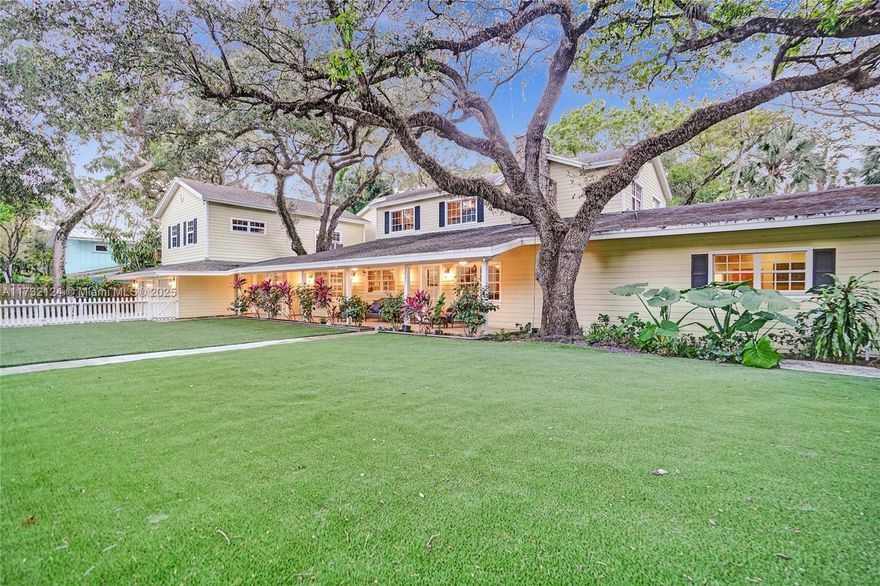Nestled in the heart of Fort Lauderdale, this exquisite country style home sits on a private road at 0.75-acre lot. Offering over 6,000 sqft. of newly renovated living space, this home has it all - vaulted ceilings, custom floors, real hardwood finishes, and a timeless charm. 6BD|5BA plus private 1BD|1BA in-law suite, plus a rec. room and loft, there's room for every lifestyle. This home plays well for additional income or multi-generational use. The spacious primary suite doesnt just open to a screened patio for relaxation but the room features walk-in closets & the bathroom provides an oversized tub & standing shower. Kitchen has subzero fridge, a large pantry, coffee station & more. Relax outdoors w/ heated pool, summer kitchen, garden patio, sandbox, and space for a boat or RV.