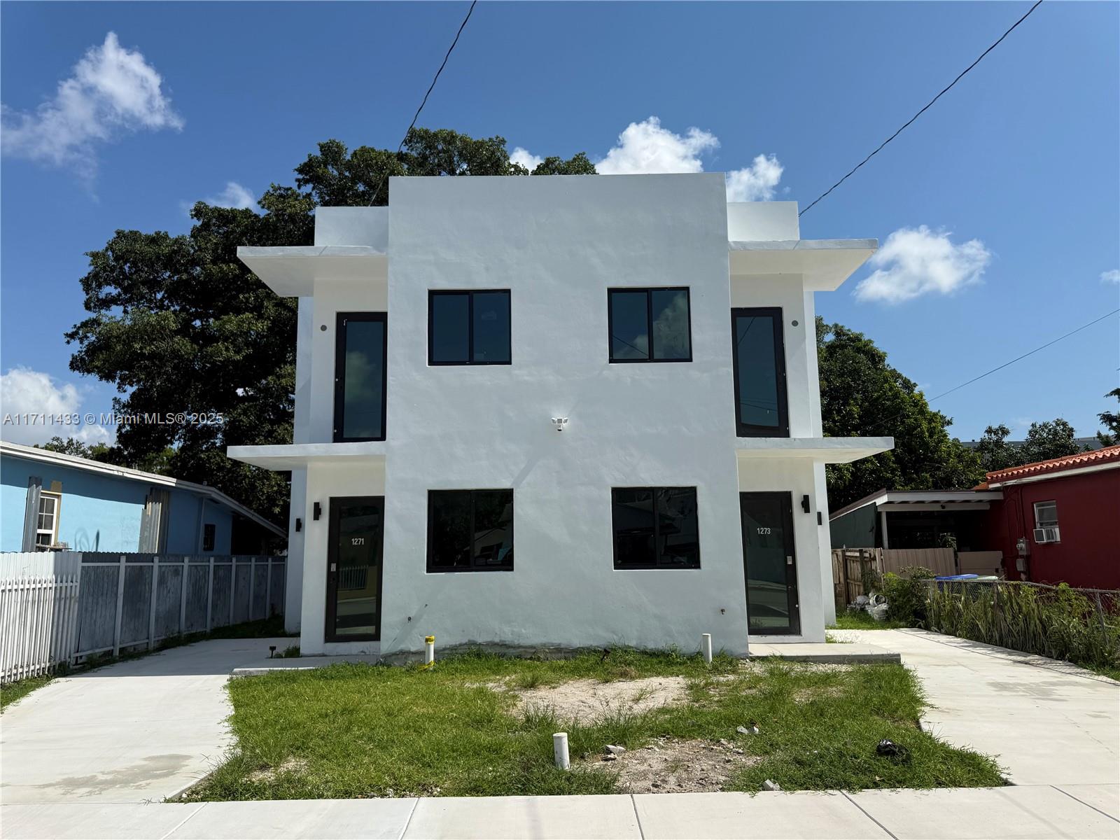 New Construction Luxury Duplex. Four bedrooms and four bathrooms on each side. Alternatively, use as short term rental and building can make $16,000 potential monthly income as well. Two stories on each unit. Very close to MIA Airport, Wynwood, Design District and one block away from the Metro Rail. Opportunity Zone! Units to be ready in late June. Beautiful 60"x60" Porcelain floor tiles and large bathroom tiles, custom made kitchen cabinets with quartz countertops, custom closets, balconies with modern railings in front and rear. Impact windows and doors. Concrete structure on both floors and roof. Units have a lot of space to customize. Great potential for long and possible short term rental. Nice size backyard for entertaining or a pool on each unit. Must see!