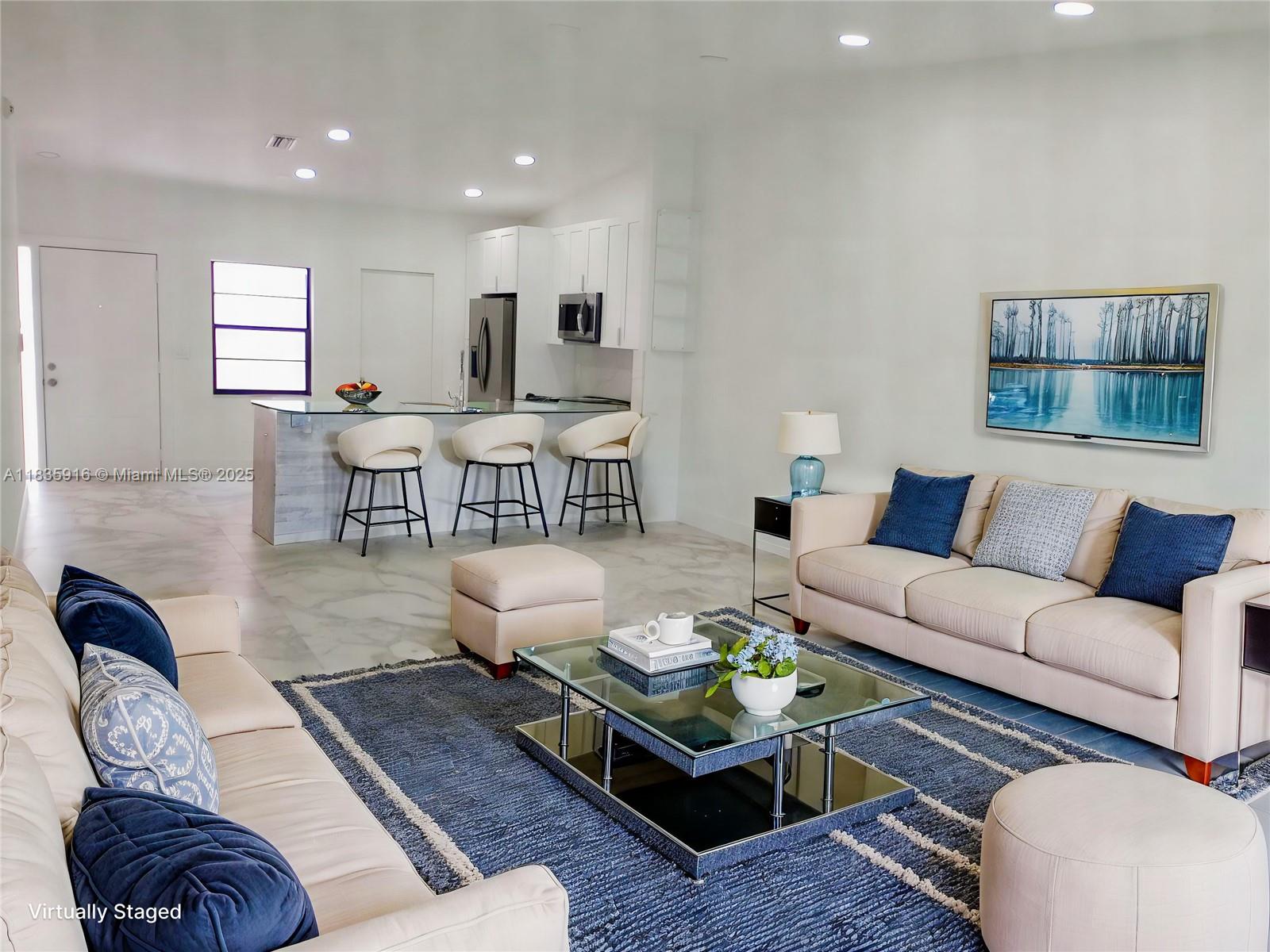 Imagine waking up in your dream home—a fully renovated villa in Huntington Pointe, one of Delray Beach’s top 55+ communities. Enjoy your morning coffee in the enclosed, A/C patio on a quiet street with lush landscaping and a spacious driveway. Inside, you’ll love the 24" x 48" imported porcelain tile, custom cabinets, quartz countertops, stainless steel appliances, and oversized pantry. Because you deserve luxury, every detail has been professionally designed, from LED mirrors to a split-bedroom layout for privacy. Your oasis includes a brand-new clubhouse, pools, theater, pickleball, fitness center, sauna, steam room, and café. Don’t miss out—this rare gem won’t last!