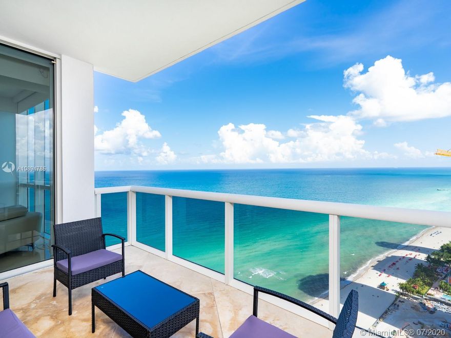 INCREDIBLE CONDO IN SUNNY ISLES! ENTER THRU PRIVATE ELEVATOR FOYER & IMMEDIATELY SEE DIRECT OCEAN VIEWS & DOWNTOWN MIAMI SKYLINE ON ONE SIDE & PRISTINE INTRACOASTAL VIEWS & MAGNIFICENT SUNSETS. SPACIOUS + IMPECCABLE 3BEDROOMS+3.5BATHROOMS & 2 BALCONIES W/ENDLESS WATER VIEWS.  MARBLE FLOORS, OPEN KITCHEN, SS APPLIANCES, SUB ZERO FRIDGE, GRANITE COUNTER TOPS.CUSTOM WINDOW TREATMENTS & WALK-IN CLOSETS.
5* AMENITIES: 24H SECURITY, VALET, 3 POOLS, 4 HOT TUBS, TENNIS COURTS, FITNESS CENTER/SPA, BEACH CLUB, 3 RESTAURANTS, BEACH BAR, F&B ROOM SERVICE, DOG PARK, CHILD PLAY AREA, FREE VALET, EXCELLENT BUILDING MANAGEMENT, FULL ACCESS TO TRUMP HOTEL+MORE!