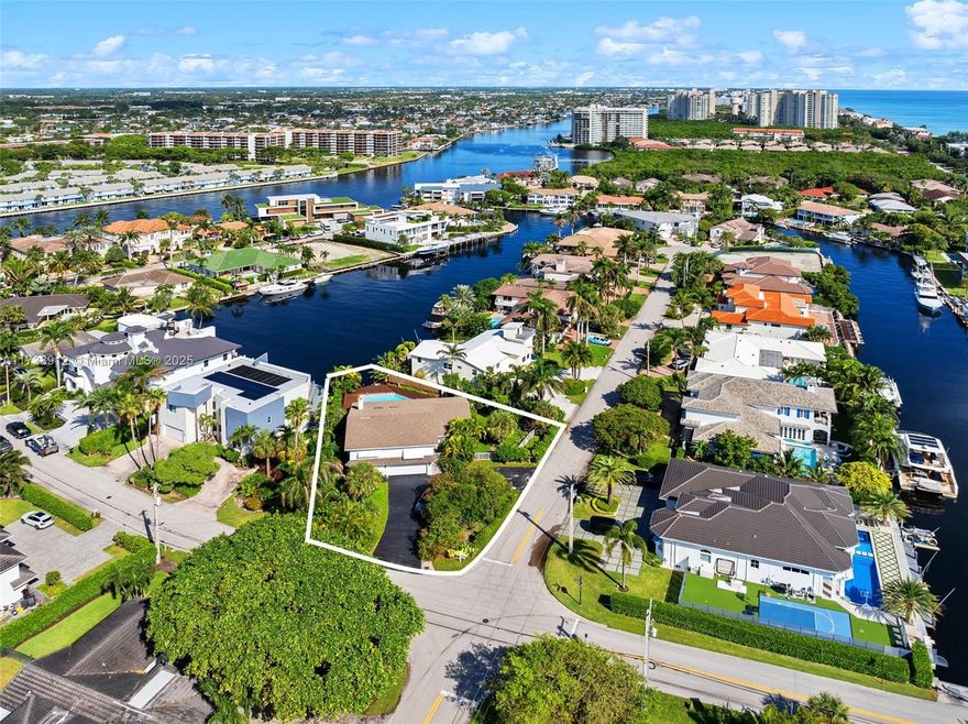 SEIZE THIS RARE OPPORTUNITY TO OWN A HOME IN THE EXCLUSIVE ENCLAVE OF BEL LIDO IN HIGHLAND BEACH! SITUATED ON A SPACIOUS 12,327 SF CORNER LOT, JUST ONE BLOCK FROM THE OCEAN, THIS PROPERTY OFFERS PRIVATE BEACH ACCESS AND A PRIVATE DOCK WITH DIRECT OCEAN ACCESS. WITH 3,484 SF OF LIVING SPACE, THIS HOME IS READY FOR YOUR PERSONAL TOUCH OR A COMPLETE REBUILD IN A HIGHLY SOUGHT-AFTER NEIGHBORHOOD OF JUST 70 RESIDENCES. NESTLED BETWEEN BOCA RATON AND DELRAY BEACH, BEL LIDO IS KNOWN FOR ITS UPSCALE SURROUNDINGS, VIBRANT COMMUNITY, AND EASY ACCESS TO STUNNING BEACHES, PREMIER SHOPPING, AND FINE DINING. DON'T MISS YOUR CHANCE TO CREATE YOUR OWN SLICE OF PARADISE—CALL OR TEXT FOR MORE INFORMATION! FLORIDA WATERFRONT LIVING AT ITS FINEST. ACT FAST! CRYPTOCURRENCY WELCOME.