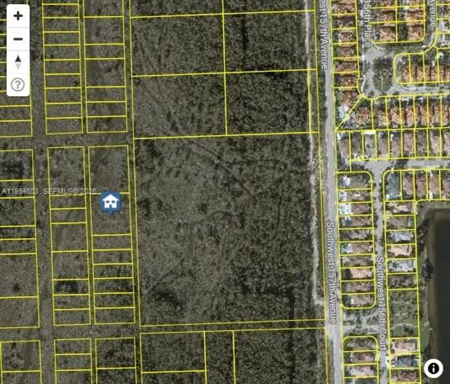Great opportunity to own land blocks from fully developed residential neighborhood. This is one of the bigger properties available consisting of 3 lots under 1 folio for a total of 19,800 sqft, just under 1/2 an acre. The property is approximately off of 32nd Street and SW 160th Ave.

For precise zoning details and potential uses, please contact Miami Dade Building and Zoning Department and DERM.