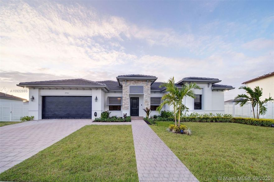 Rare opportunity on a brand new house located in highly desired family neighborhood in southwest Miami-Dade County. This 3 bedrooms 2 1/2 bathrooms house, has been totally upgraded on: stainless steel appliances, quartz countertops, floors, kitchen and bathrooms cabinets and fixtures, lighting inside and out, etc. More than 400 sq. ft. of pergola covered patio for family gathering and entertainment in more than 13000 sq. ft. lot totally fenced. Home automation Wi-Fi certified home, equipped with high efficiency kitchen appliances, A/C, washer and dryer, and water heater for savings. Easy access to shopping, banking facilities, and nearby schools. No Association. Ready to move in.