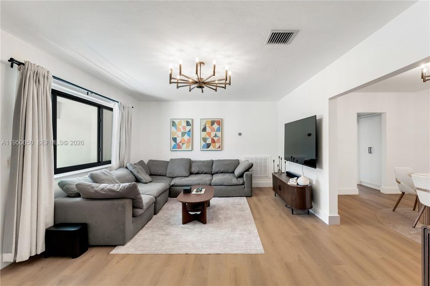 Discover the perfect blend of timeless charm and contemporary comfort in this beautifully reimagined El Portal home. This thoughtfully designed modern elegant residence invites for a warm and functional living experience, it features a one-car garage that can easily convert into a third bedroom-expanding the home to over 1,800 sq. ft. Additionally, this home also offers a flex room that can be used an office or laundry room. Enjoy an open layout with impact windows, functional floor plan, and refined finishes. A newer roof, new HVAC, and new tankless water heater offer peace of mind. Nestled in one of Miami’s most desirable neighborhoods, this home is very centrally located to both airports, amazing schools, steps away from Miami Shores, and all that Miami has to offer.