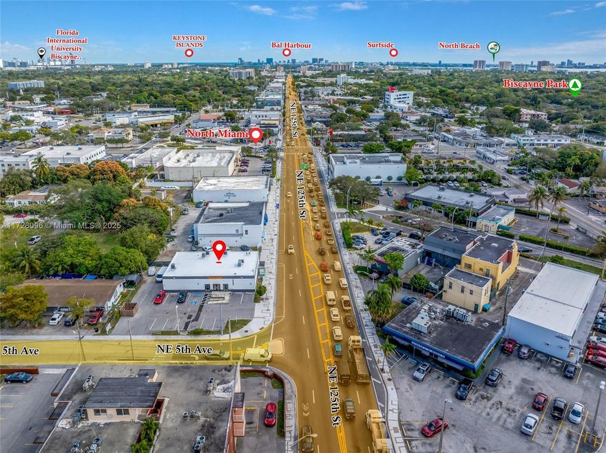 Stand-alone retail building totaling 3,700 sq ft on a 10,700 sq ft lot fronting 125 St and NE 5 Ave and a development hot spot. Underlying C-3 zoning allowing for a multitude of vertical development. Currently rented to a national tenant on a Double Net Term. FDOT car count stands at over 30,000 per day, what that means to you is that any tenant/occupant will benefit from a high car count. Property is currently leased out to a national tenanting an exploding industry with several years left on the lease. 

Nearby projects include a 466 unit storage development on 146 street, an 8 story multifamily development and a nearly 1300 multifamily/mixed use development.

40 Year certificationn complete