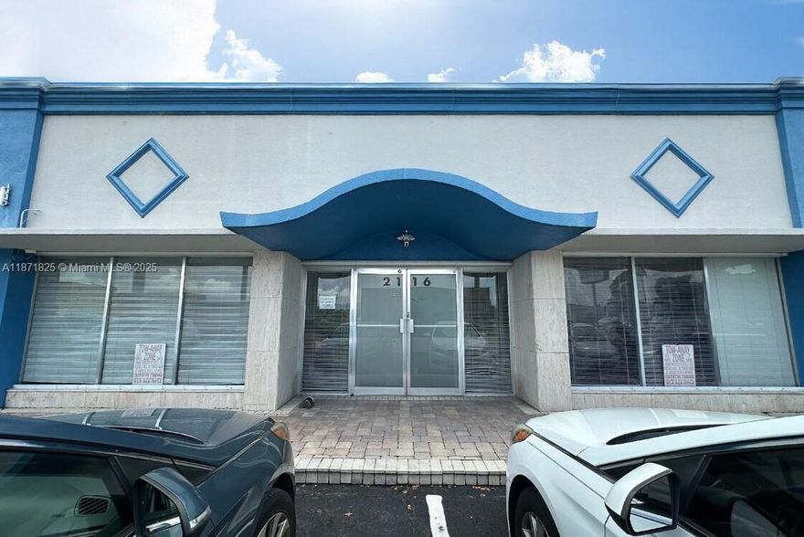 This 3,600 square foot commercial space features 1,800 square feet of office/retail area and 1,800 square feet of warehouse area. Located directly on North Dixie Highway in East Hollywood—just four blocks south of Sheridan Street—this property offers excellent visibility and accessibility. Zoned DH-3, it accommodates a wide range of commercial uses, making it ideal for office headquarters, e-commerce businesses, construction or trade companies, tech and repair services, or medical supply operations. This versatile space is perfect for businesses looking to establish or expand in a central and highly visible location. Additional storage/parking Lots are available for $1,000/MO or $2,500/MO. This is a NNN lease, there is an additional $1,005/MO CAM to the base rent.
