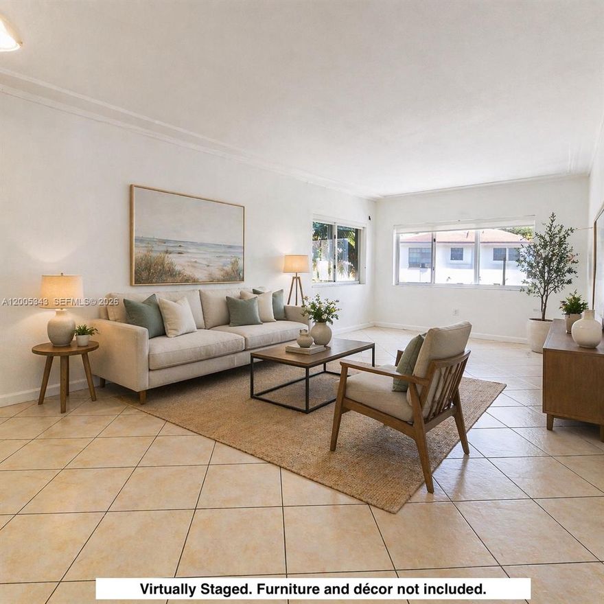 Located in the heart of Normandy Isle, this spacious 1-bedroom, 1-bath residence at Rive Marseilles offers a clean, open layout with defined living and dining areas, designed for both comfort and functionality.

Positioned on the second floor, the unit features a bright and airy living space with natural light, seamlessly connecting to a dedicated dining area near the kitchen, creating a practical and intuitive flow for everyday living.

Set within a classic Miami Modern (MiMo) waterfront building, residents enjoy a gated community, pool deck overlooking the Normandy Waterway, and a quiet residential environment just minutes from the beach, Normandy Shores Golf Course, and local dining.

A key differentiator: the unit includes a deeded, assigned parking space, a critical asset in this area where parking availability directly impacts long-term value and rental desirability.

The building completed its 40-year recertification in 2015, reinforcing structural integrity and reducing near-term uncertainty for buyers.

Currently tenant-occupied through November 30, generating $1,650/month, offering immediate income for investors or a clear timeline for end-users planning future occupancy.

Ideal for both end-users seeking a primary residence in Miami Beach and investors targeting stable, long-term rentals, with a minimum 1-year lease policy in place.